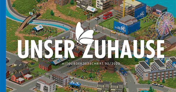 Titelbild vom Mitgliedermagazin "Unser Zuhause"